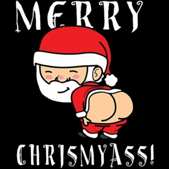 Bella Canvas Merry ChrisMyAss Funny T-Shirt - Picture 2 of 2